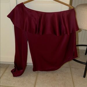 CAMI Off-Shoulder Burgundy Blouse